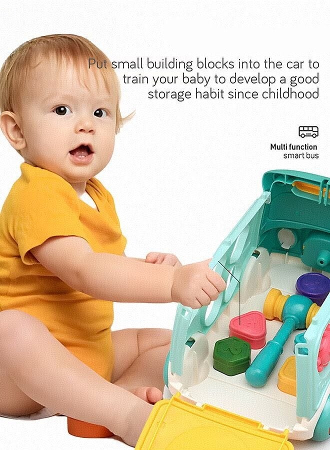 Pounding Toys for Toddlers Educational Toy Pull Along Bus Gopher Toy for Boys Girls Birthday Gift - Image 2