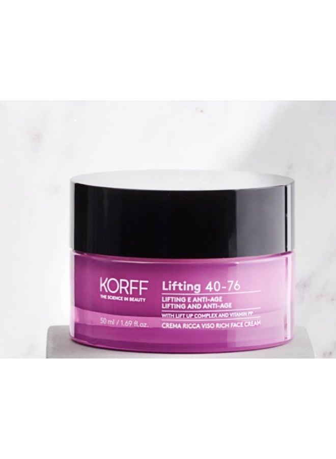 Korff Lifting 40-76 Gel Face Cream 50ml Anti Wrinkle Care Helps Firm Skin Improve Elasticity Smooth Texture Regulate Sebum with Lift Up Complex for Normal Combination Skin - Image 2