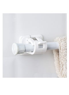 Generic 8 Storage Bracket Viscose Buckle, Rod Hanging Clip, Curtain Rod Hanging Hook, Shower Curtain Rod Towel Hanging Clip (White)  - Image 3