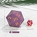 CSITORWWE 55mm Giant D20 Dice20 Sided Resin Dice with Velvet Pouch Titan Polyhedral Dice for TTRPG Tabletop GamingDungeon MastersRPG AdventuresDark Purple - Image 4