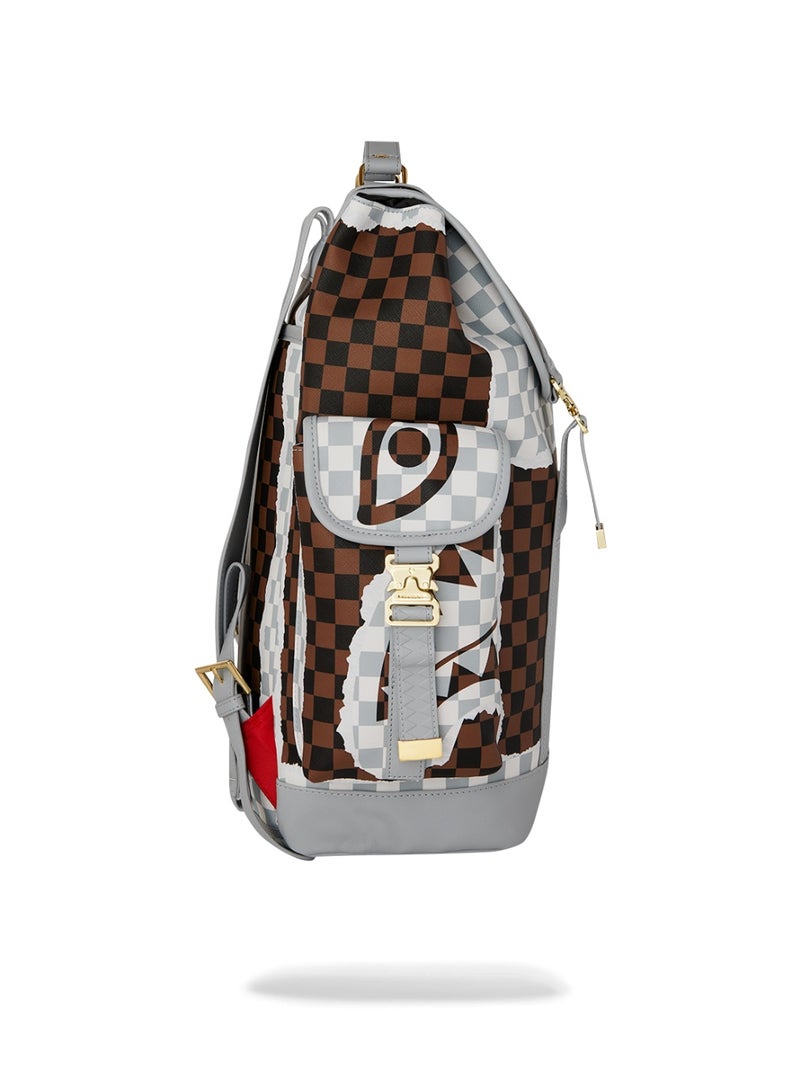 SPRAYGROUND SG CREAM AND BROWN TEAR CHECK MONTE CARLO BACKPACK - Image 3