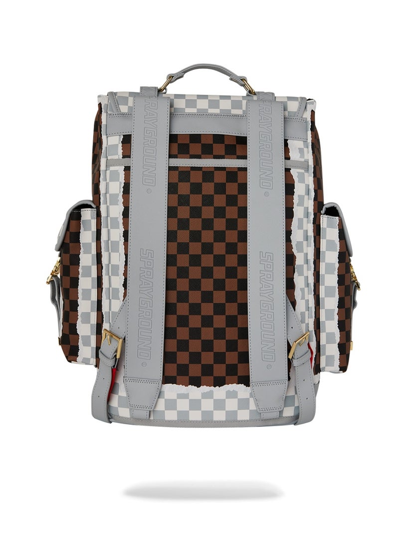 SPRAYGROUND SG CREAM AND BROWN TEAR CHECK MONTE CARLO BACKPACK - Image 4