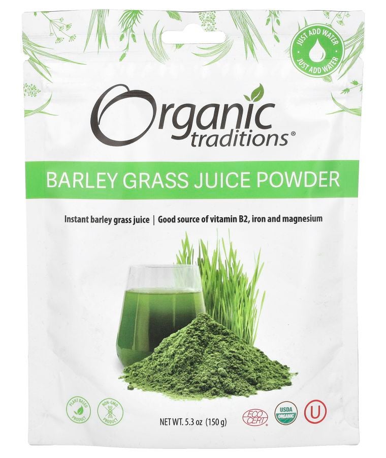 Organic Traditions Barley Grass Juice Powder 5.3 oz (150 g)