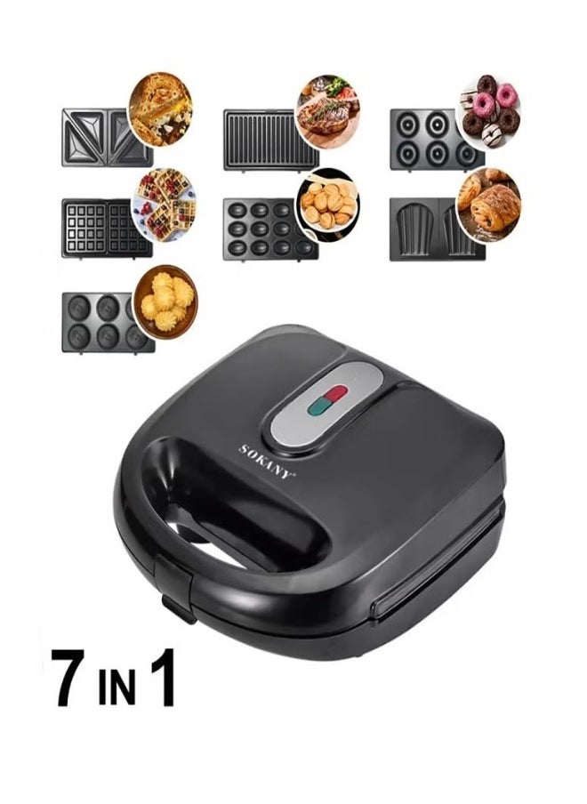 sokany 7 In 1 Multifunctional Sandwich Maker 750 W  - Image 2