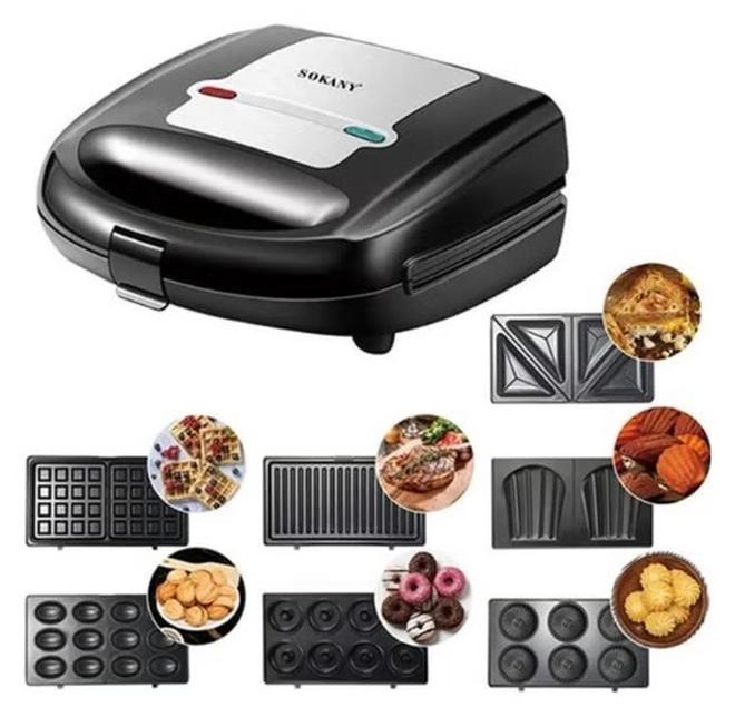 sokany 7 In 1 Multifunctional Sandwich Maker 750 W - Image 1