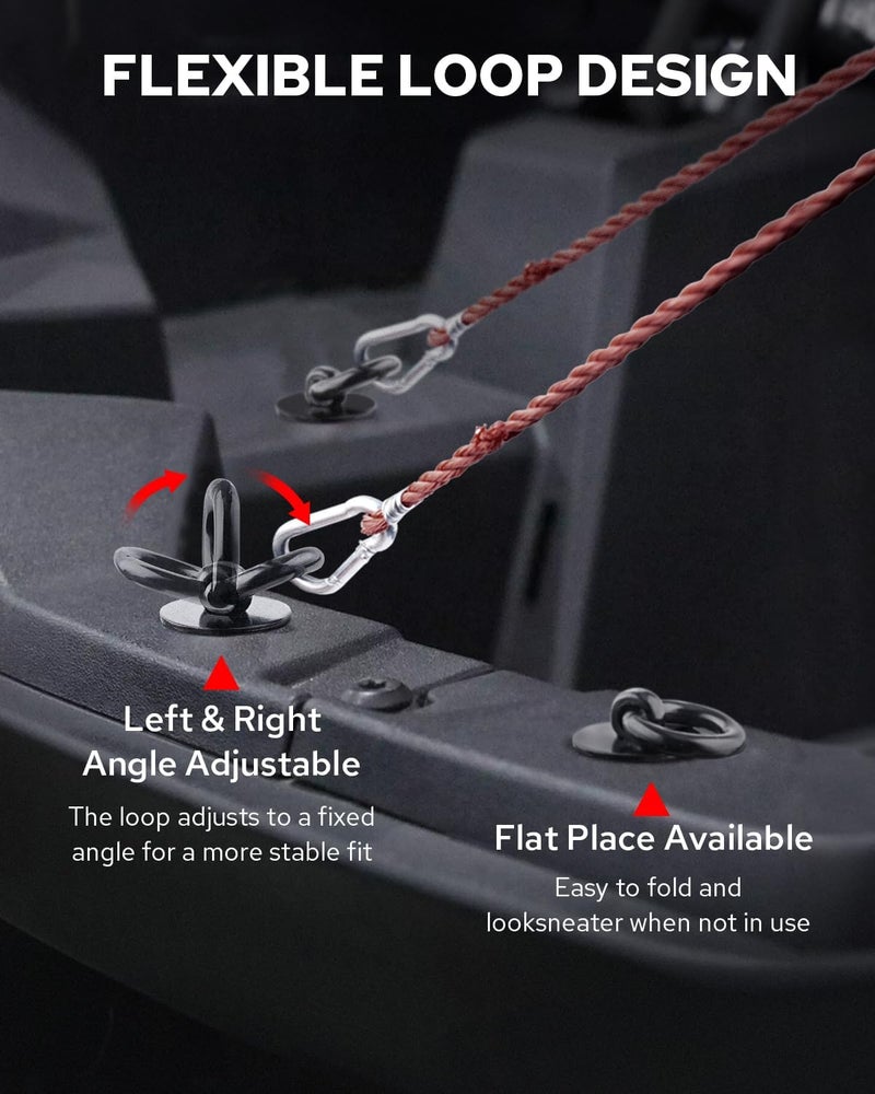 Benlari 1 Inch ATV Tie Down Anchors - Set of 6 - Image 2