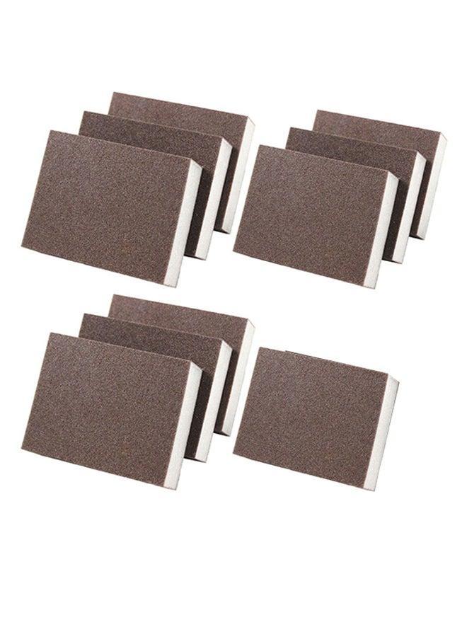 10-Piece Emery Clean Sponge Set Brown/White - Image 1