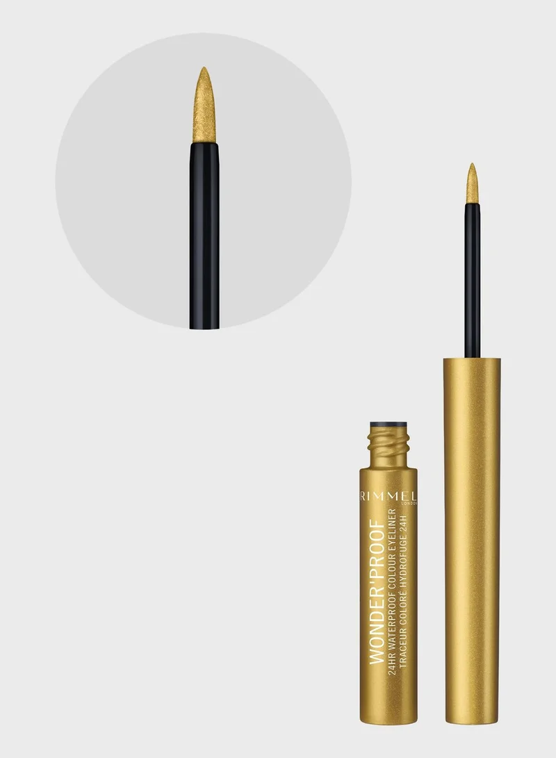 RIMMEL LONDON Wonder'Proof 24HR Colour Eyeliner- Shiny Gold