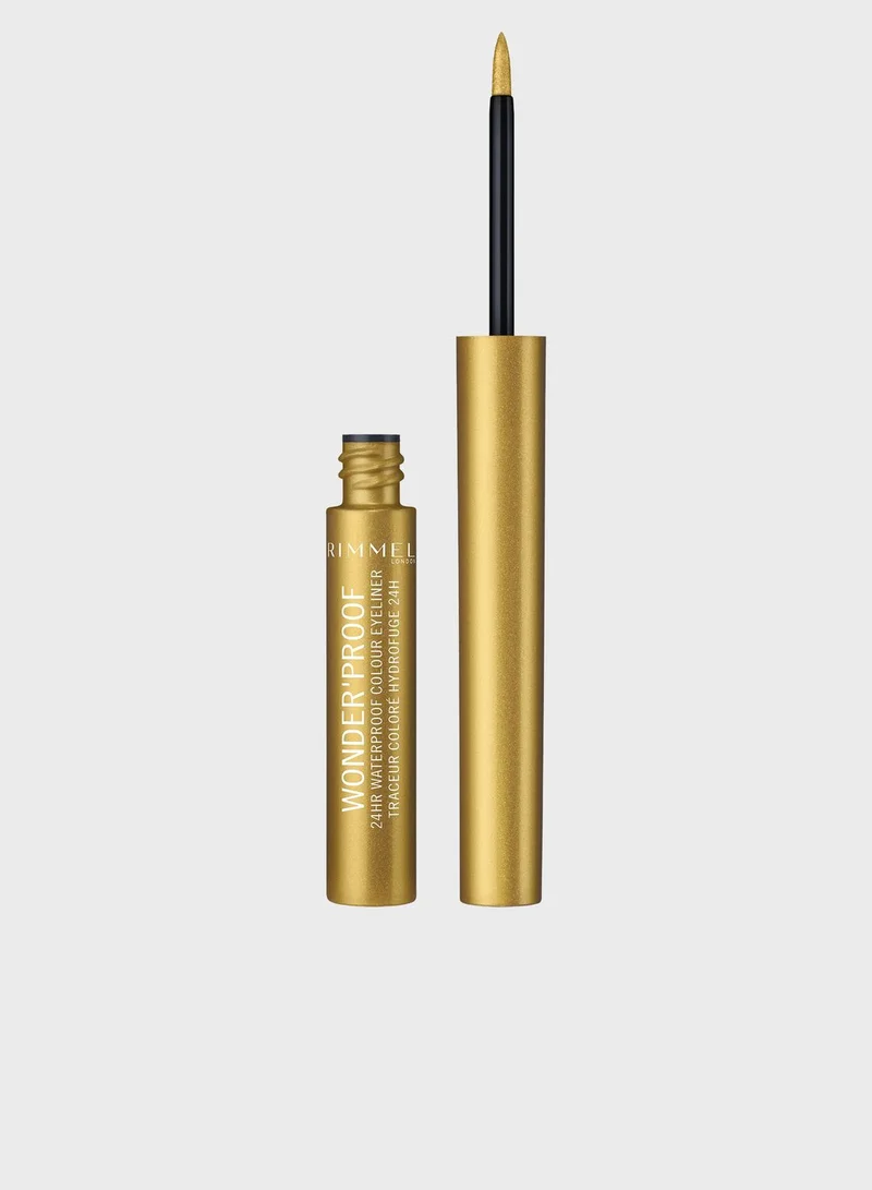 RIMMEL LONDON Wonder'Proof 24HR Colour Eyeliner- Shiny Gold