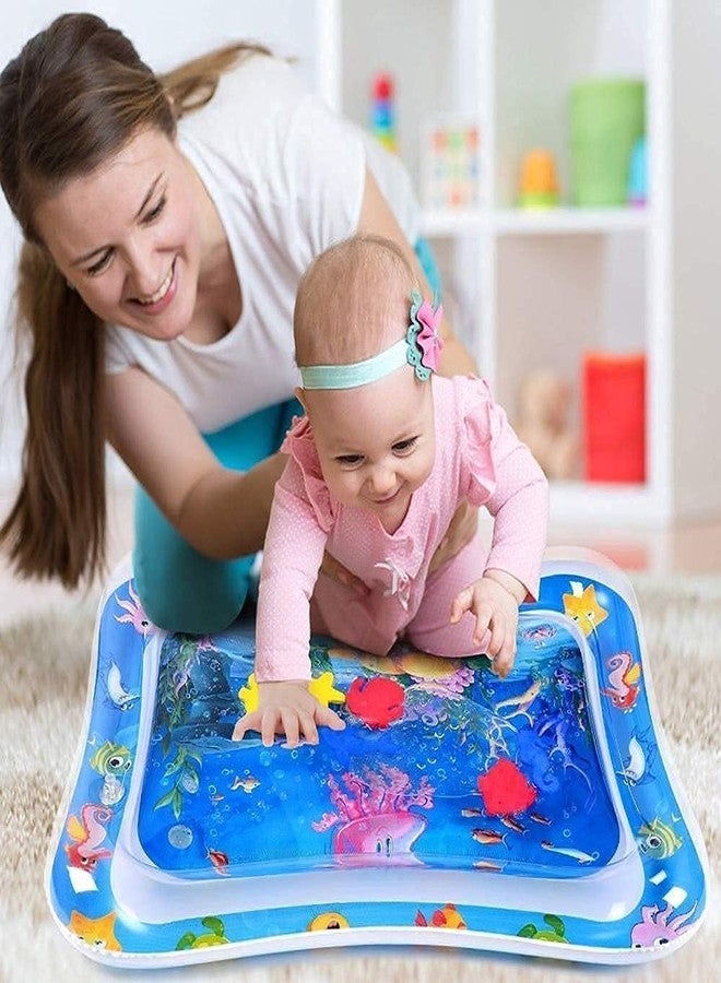 PARVY Inflatable Baby Kids Water Play Mat Toys Tummy Time Leakproof Water Play Mat, Fun Activity Play Center Indoor and Outdoor Water Play Mat for Baby (1Pcs) (Multicolor) - Image 2