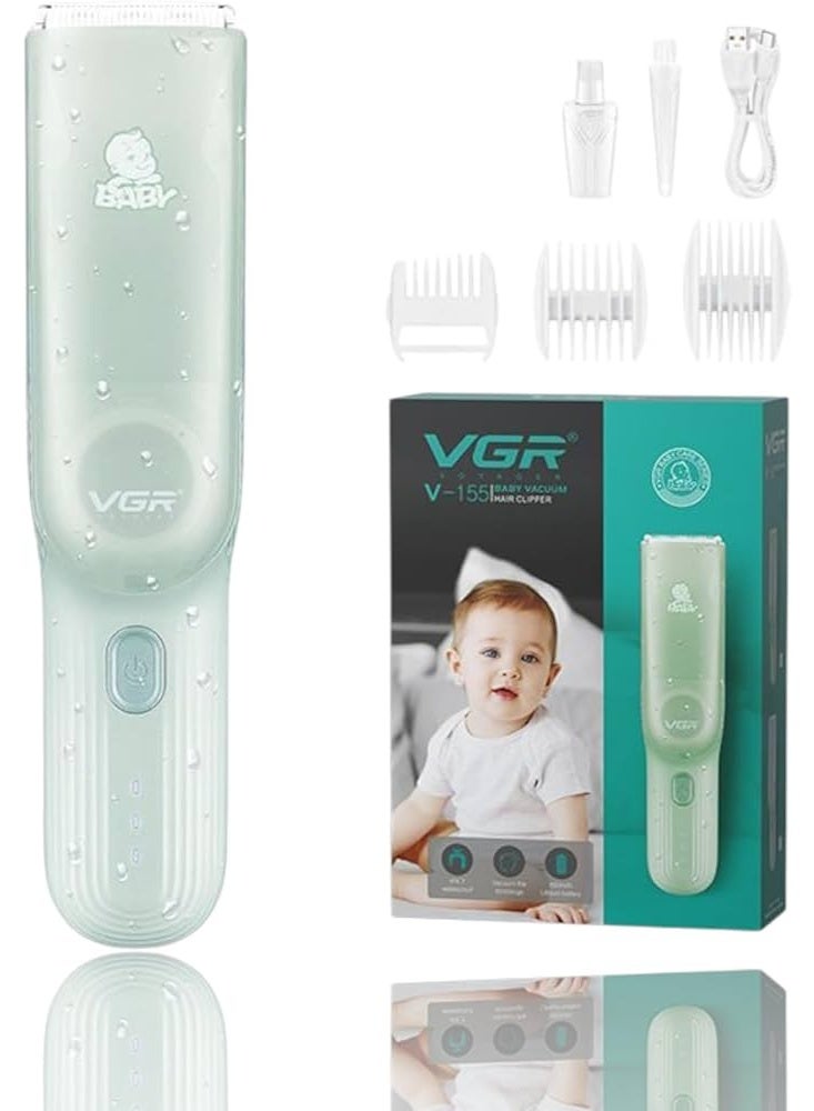 VGR Baby Hair Clipper V-155 Cordless & Waterproof – Ultra-Quiet Ceramic Trimmer for Safe Kids Haircuts at Home Professional Infant & Toddler Hair Cutting Kit with Guide Combs, Rechargeable Battery & Gentle Precision Trimming - Image 1