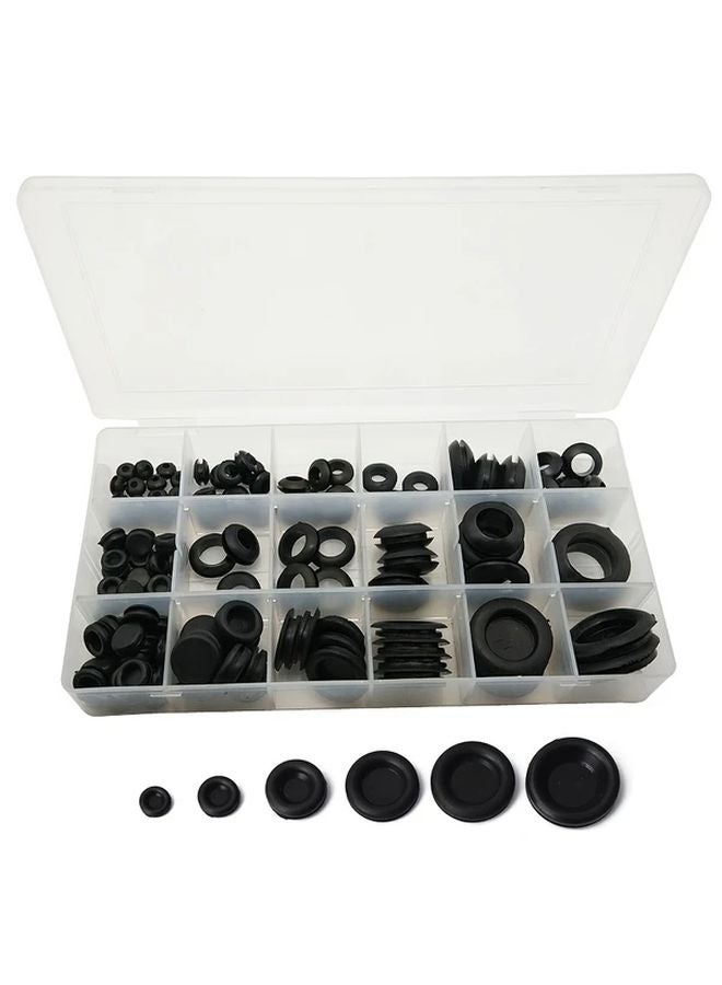 125 قطعة مجموعة أدوات تثبيت مطاطية سوداء لتأمين عزل متين لأسلاك السيارات الكهربائية - Image 4