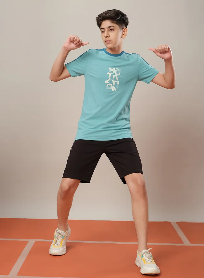 Technosport Color Block Short Sleeve Regular Fit T-Shirt
