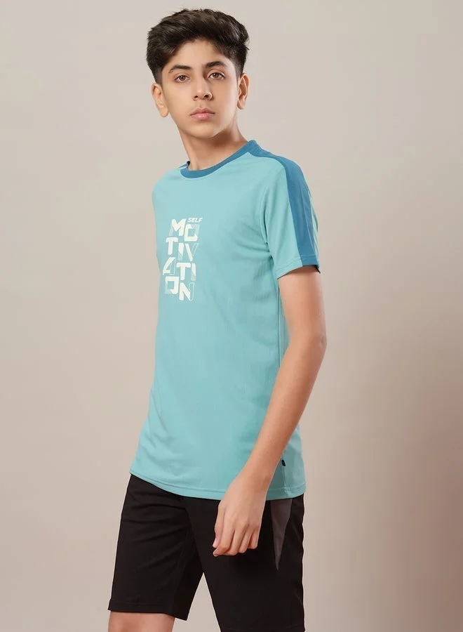 Technosport Color Block Short Sleeve Regular Fit T-Shirt