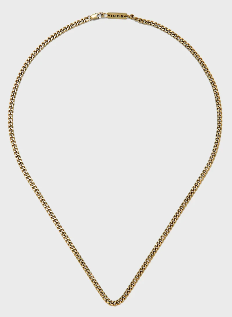 Icon Brand Lobster Clasp Closure Tag Necklace
