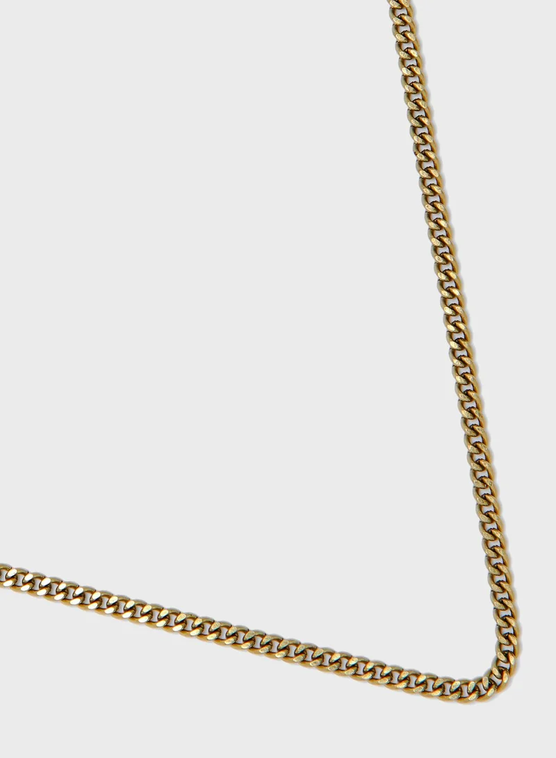 Icon Brand Lobster Clasp Closure Tag Necklace