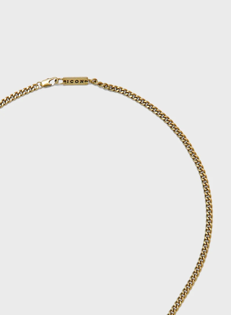 Icon Brand Lobster Clasp Closure Tag Necklace
