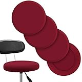 BOAO Boao 4 Pieces Round Bar Stool Covers Elastic Bar Chair Covers Washable Stool Cushion Slipcover for Home Bar Hotel Use,  - Image 1