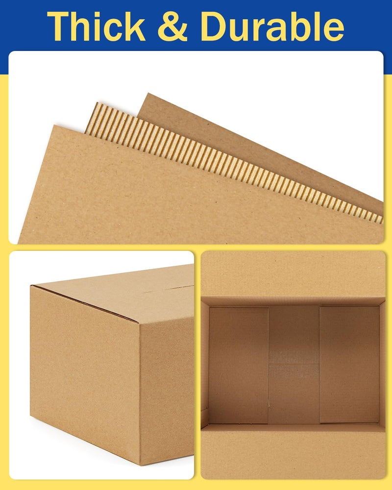 Poever Assorted-Sizes-Shipping-Boxes-45-Pack: 4x4x4 & 5x5x5 & 6x6x6 Small-Shipping-Boxes-Mailers, Brown Corrugated-Cardboard-Boxes-for-Packing-Small-Business Mailing - Image 4