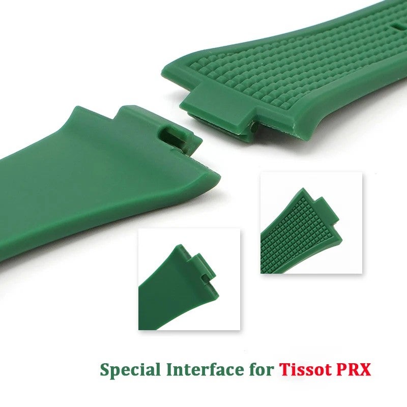Bluejw Premium Silicone Rubber Watch Band Replacement for Tissot PRX 1853 Quick Release Wrist Straps Men - Image 4