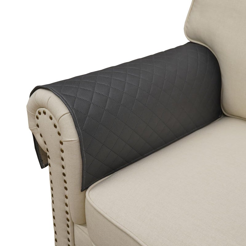 Eismodra Armrest CoverCouch Covers for 3 Cushion Couch Sofa Cover Sectional Slipcovers Washable Furniture Protector for Dogs Pet L Shaped LoveseatDark Gray 23 x 23 inches Only 1 Piece