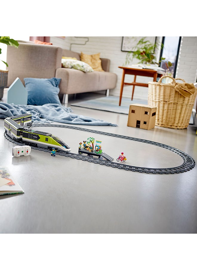 LEGO - City Express Passenger Train 60337 Building Kit For Ages 7+; Includes A Toy Bullet Locomotive With Working Headlights, Restaurant Car, Passenger Coach, 24 Track Pieces, Platform And 6 Minifigures (764 Pieces) - Image 1