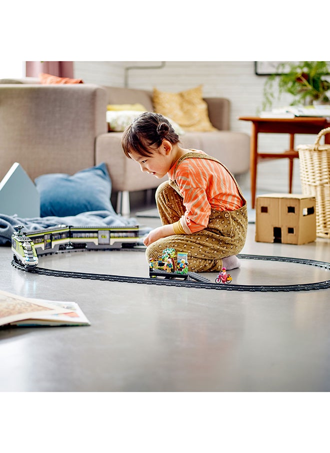 LEGO - City Express Passenger Train 60337 Building Kit For Ages 7+; Includes A Toy Bullet Locomotive With Working Headlights, Restaurant Car, Passenger Coach, 24 Track Pieces, Platform And 6 Minifigures (764 Pieces) - Image 1