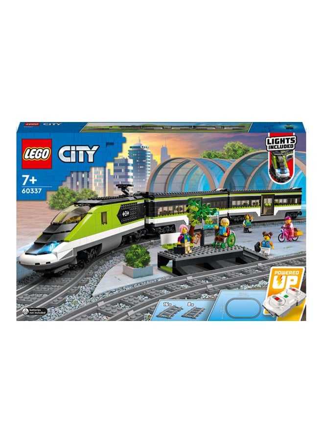LEGO - City Express Passenger Train 60337 Building Kit For Ages 7+; Includes A Toy Bullet Locomotive With Working Headlights, Restaurant Car, Passenger Coach, 24 Track Pieces, Platform And 6 Minifigures (764 Pieces) - Image 1