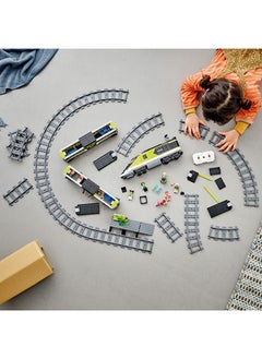 LEGO City Express Passenger Train 60337 Building Kit For Ages 7+; Includes A Toy Bullet Locomotive With Working Headlights, Restaurant Car, Passenger Coach, 24 Track Pieces, Platform And 6 Minifigures (764 Pieces)  - Image 4