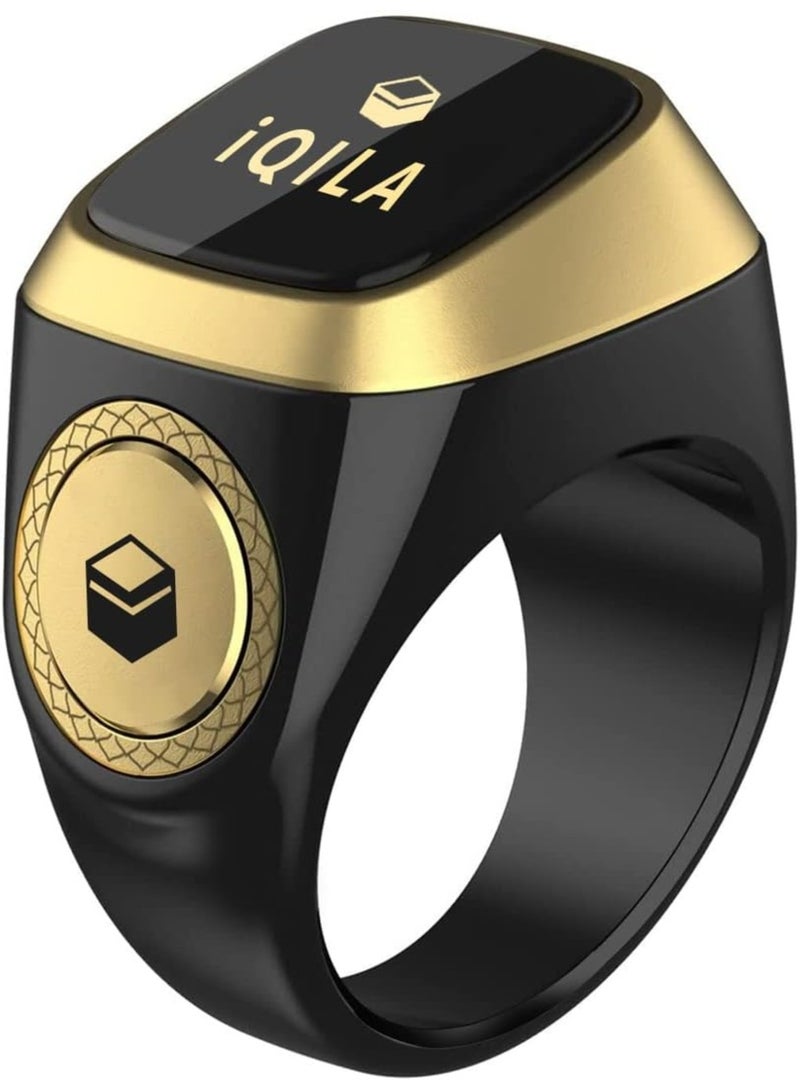 Zikr Tasbih Rings Smart Counter ring with app (18mm Black ) - Image 1