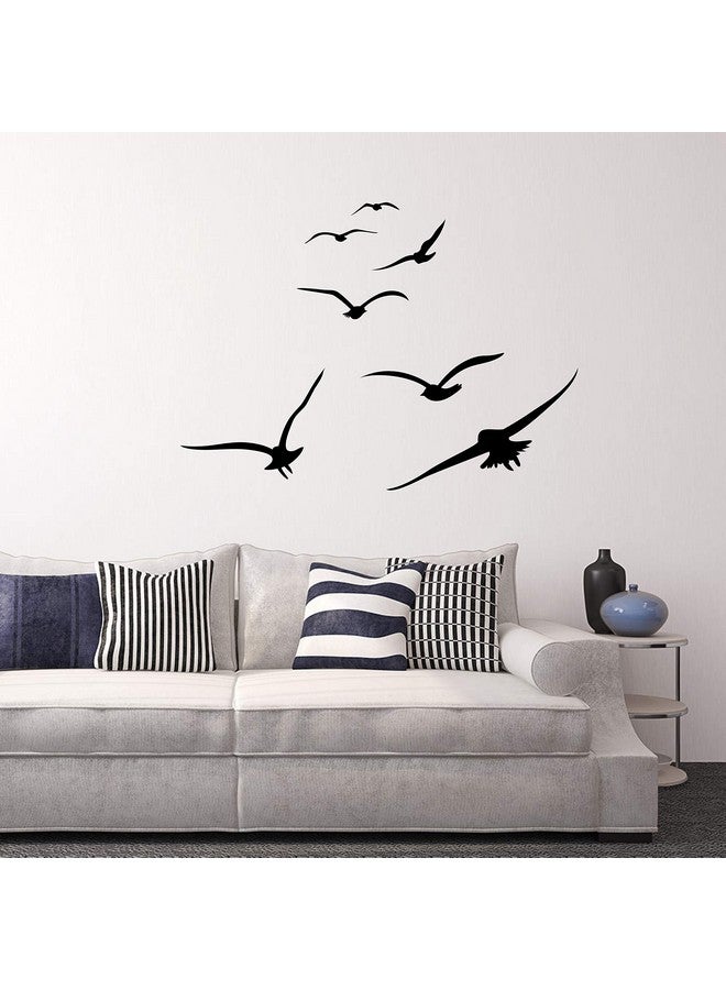 ROORUZ Flying Birds Wall Decals, Vinyl Stickers for Dorm, Nursery, Office, Kids Room, Bedroom, Living Room - Modern Home Decor Y20 (Black) - Image 4