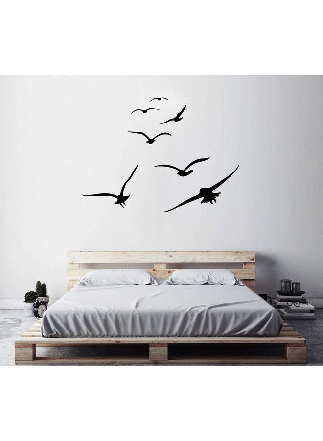 ROORUZ Flying Birds Wall Decals, Vinyl Stickers for Dorm, Nursery, Office, Kids Room, Bedroom, Living Room - Modern Home Decor Y20 (Black) - Image 3