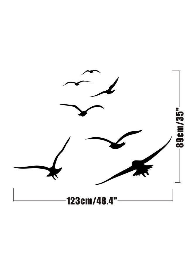 ROORUZ Flying Birds Wall Decals, Vinyl Stickers for Dorm, Nursery, Office, Kids Room, Bedroom, Living Room - Modern Home Decor Y20 (Black) - Image 5
