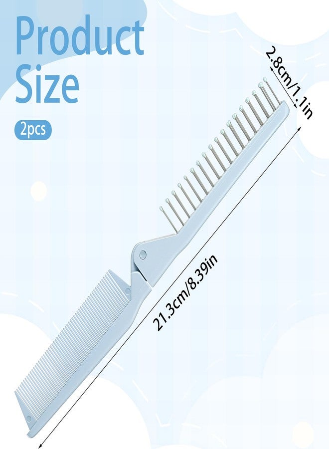 Qulkws 2 Pcs Folding Small Dog Grooming Brush Puppy Brush for Small Dogs Ideal Puppy Hair Brushes Dog Combs for Shih Tzus Yorkies Maltipoos and Breeds - Image 2