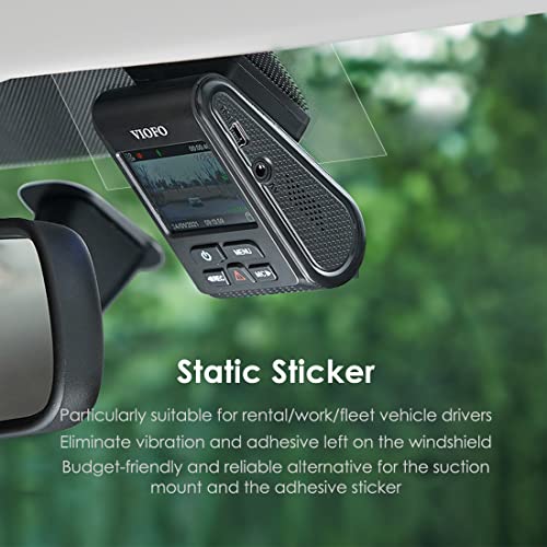 VIOFO 4 x Transparent Plastic Static Windshield Sticker, Compatible with All Dashcam mounts, zero damage, Aftermarket Window Tint Friendly - Image 5