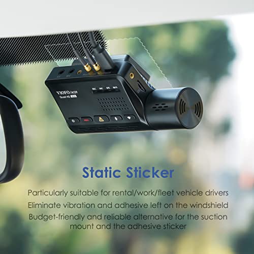 VIOFO 4 x Transparent Plastic Static Windshield Sticker, Compatible with All Dashcam mounts, zero damage, Aftermarket Window Tint Friendly - Image 4
