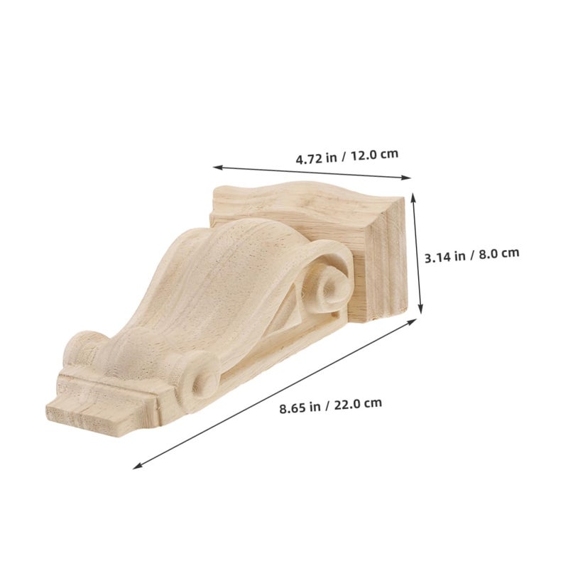 نحت الأعمدة الرومانية من الخشب الصلب 4 بوصة زخرفة المنزل إكسسوار غرفة المعيشة - Image 3