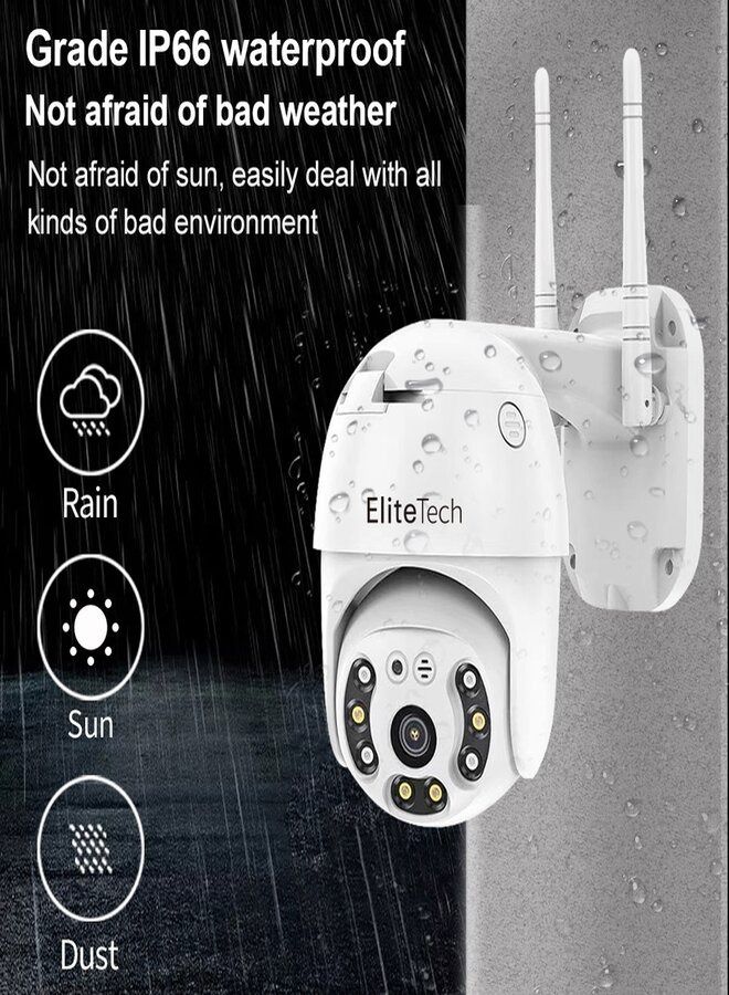Elitetech 2MP Smart Outdoor PTZ Security Camera Outdoor - Image 2
