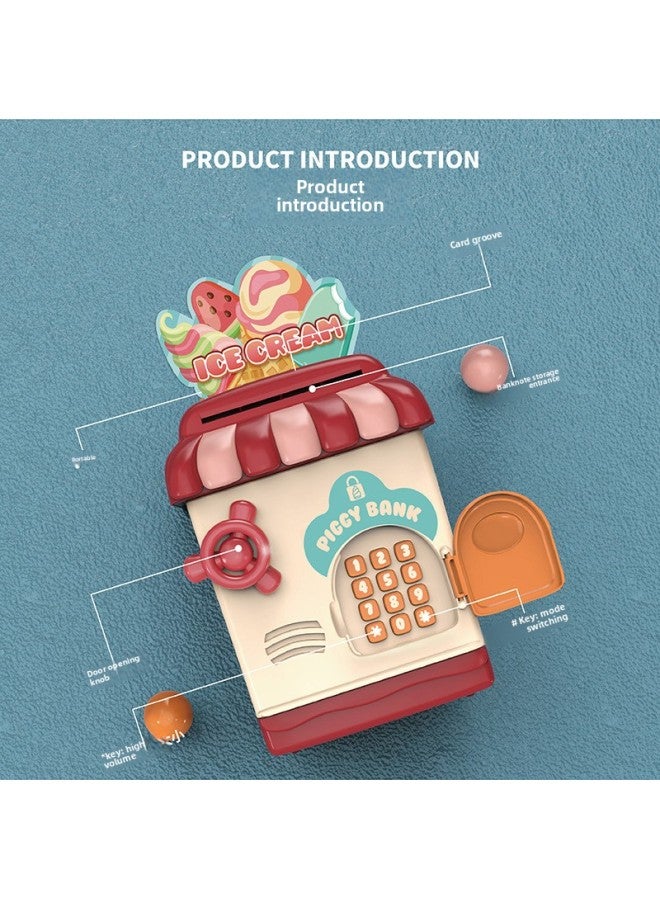 Direct Sale Cartoon Piggy Bank Children's Creative Toys Password Fingerprint Unlock Voice Banknote Can Be Accessed-Color:Convenience Store Fun Piggy Bank  - Image 5