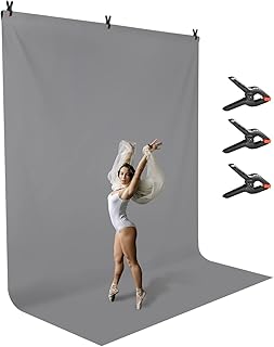 LimoStudio LimoStudio 9 x 13 feet Gray Backdrop Screen Photo Background, Premium > 150 GSM Higher Density Long Lifespan, Seamless  - Image 1