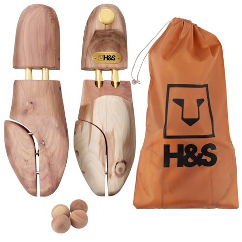 HST H&S Cedar Wood Shoe Stretcher - Cedar Shoe Tree for Men and Women - Shoes Stretchers - Womens or Mens Shoes - Wooden Boot or Leather Shoe-Stretcher Shaper - Shape Your Footwear - Image 1