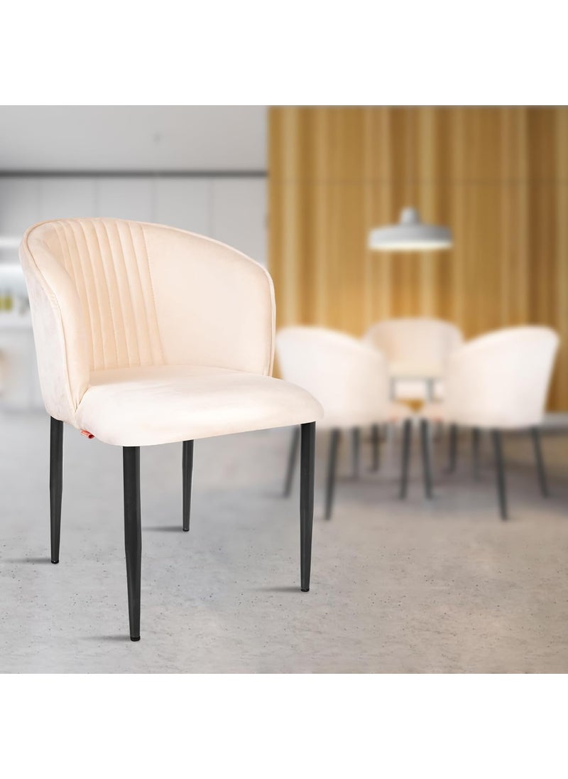 Rose ROSE Fire Cafe Chair Side Chair Kitchen Breakfast Living Room Chair Modern Velvet Dining Chair for Cafe Chair Restaurants Chairs 1 Classic Cream Plain Valvet  - Image 1