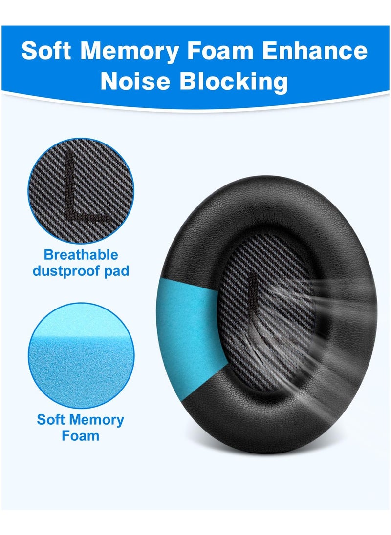 Generic - Replacement Ear-Pads Cushions For Bose QuietComfort-35 (QC-35) And QuietComfort-35 II (QC-35 II) Over-Ear Headphones Black - Image 1