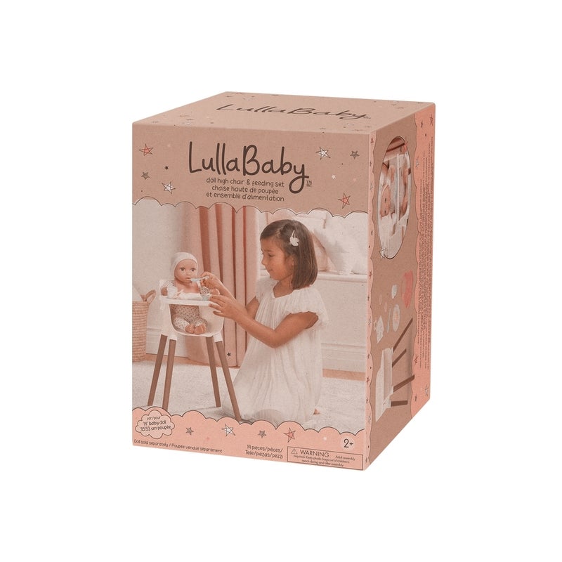 لولا بيبي طقم كرسي مرتفع للدمى وطقم إطعام مع 14 قطعة - LBY7679Z - Image 2