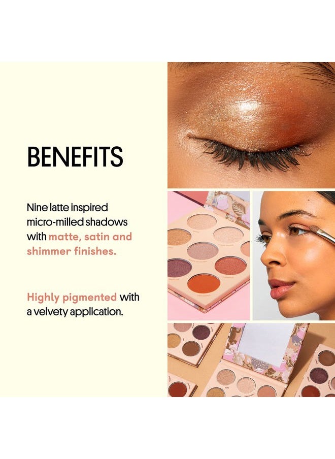 Winky Lux Latte Kitten Eyeshadow Palette, 9 Matte, Satin & Shimmer Eyeshadow Shades, Doubles as Face Highlighter  - Image 3