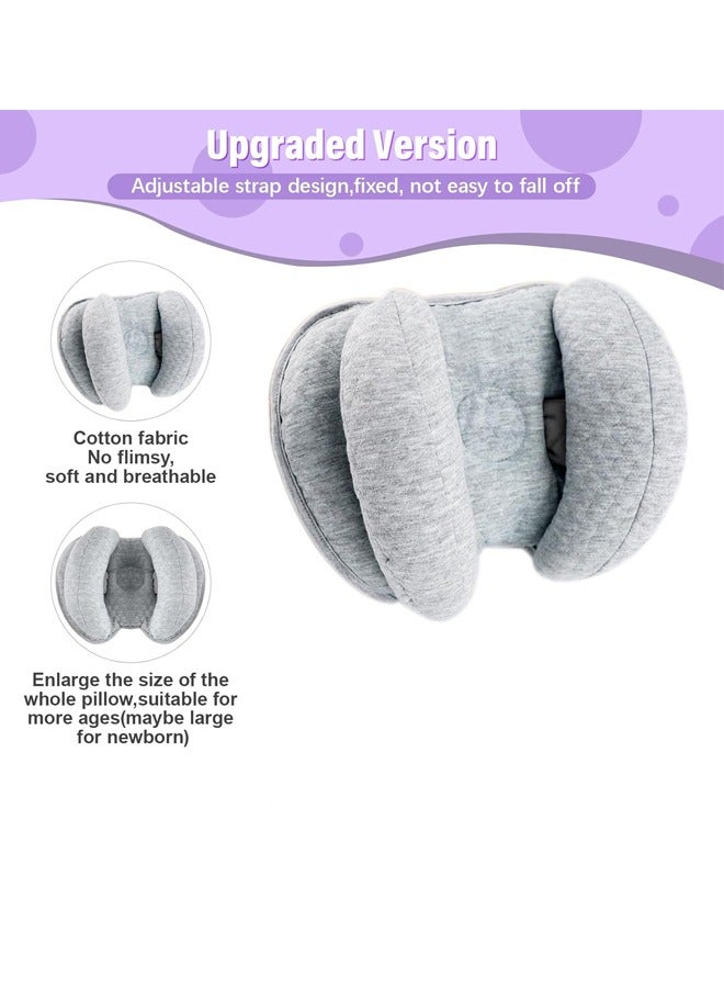 Upgrade 2 in 1 Baby Travel Pillow - Banana Shape Adjustable Baby Neck Head Support Car Seat Insert Pillow for Kids,Headrest Pillows for Cars, Pink - Image 3