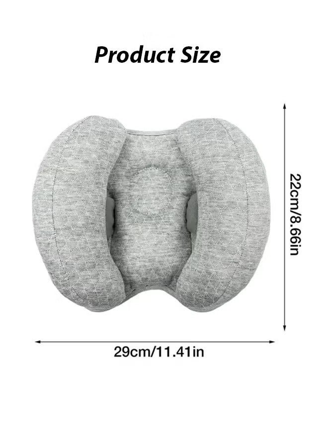 Upgrade 2 in 1 Baby Travel Pillow - Banana Shape Adjustable Baby Neck Head Support Car Seat Insert Pillow for Kids,Headrest Pillows for Cars, Pink - Image 2