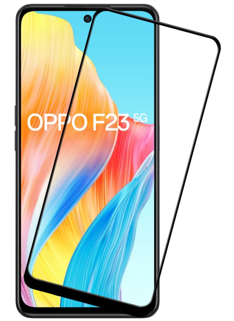 ACLIX 2 Pieces Antistatic ESD Dustproof Premium Quality High Definition Tempered Glass Screen Protector Designed For Oppo F23 - Image 1