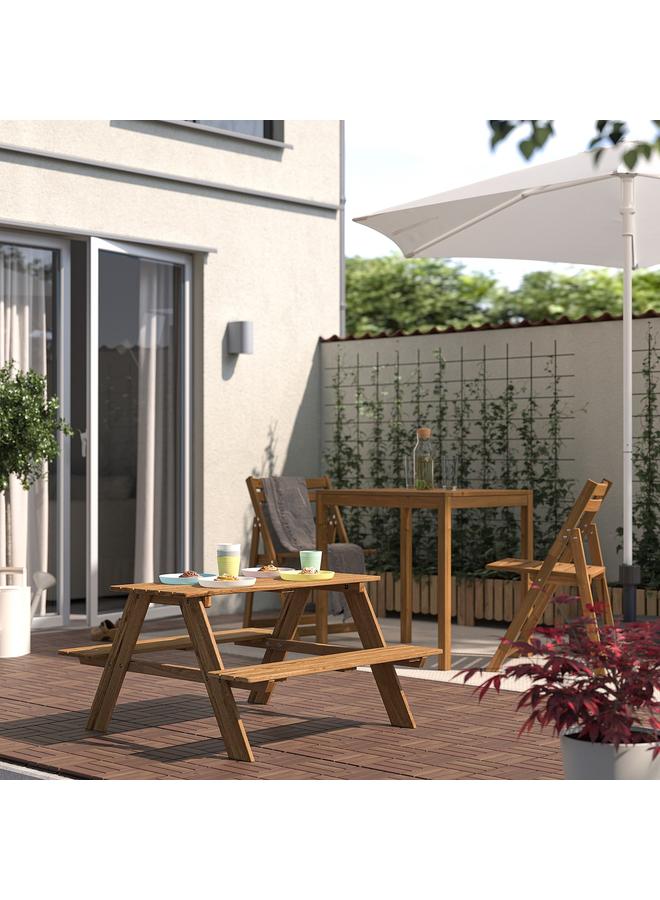 Zaboon Children'S Picnic Table, Light Brown Stained - Image 2