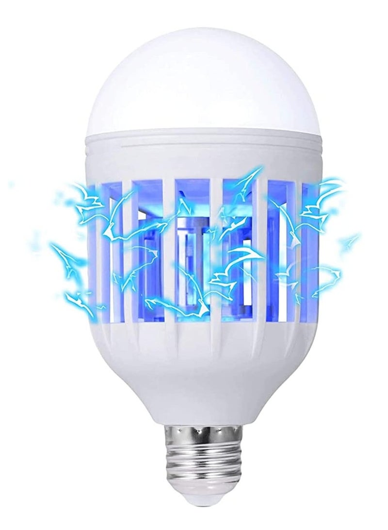 Excefore Bug Zapper Light Bulb 2 in 1 Mosquito Killer Lamp UV Led Electronic Insect and Fly Killer Trap Indoor Electric Mosquito Zapper with Blue Lights for Home Kitchen Bedroom Baby Room Office - Image 1